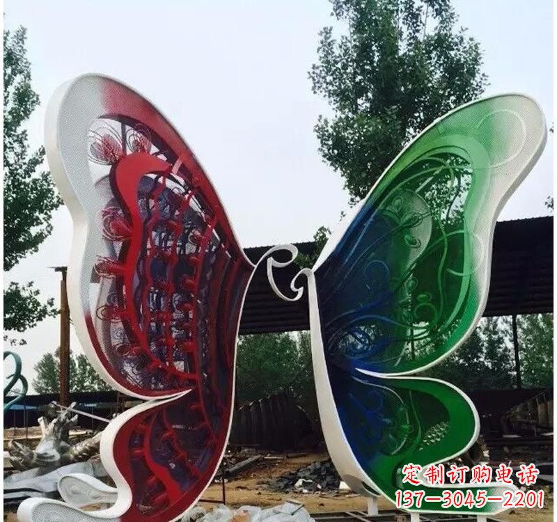 贵阳不锈钢城市彩色蝴蝶雕塑——美丽的视觉盛宴