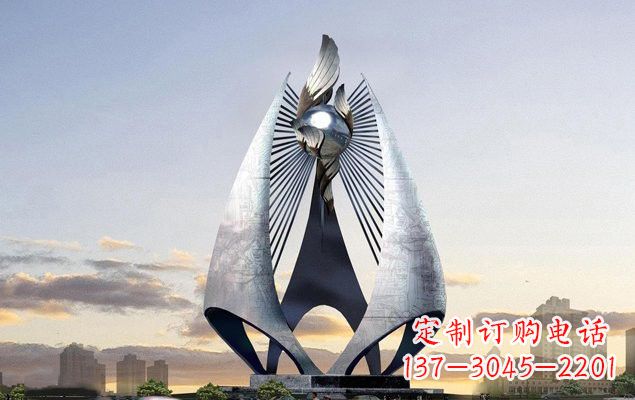 贵阳不锈钢城市抽象船帆雕塑设计图