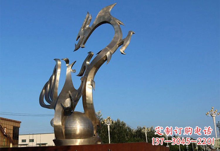 贵阳不锈钢龙凤雕塑以艺术传承文化