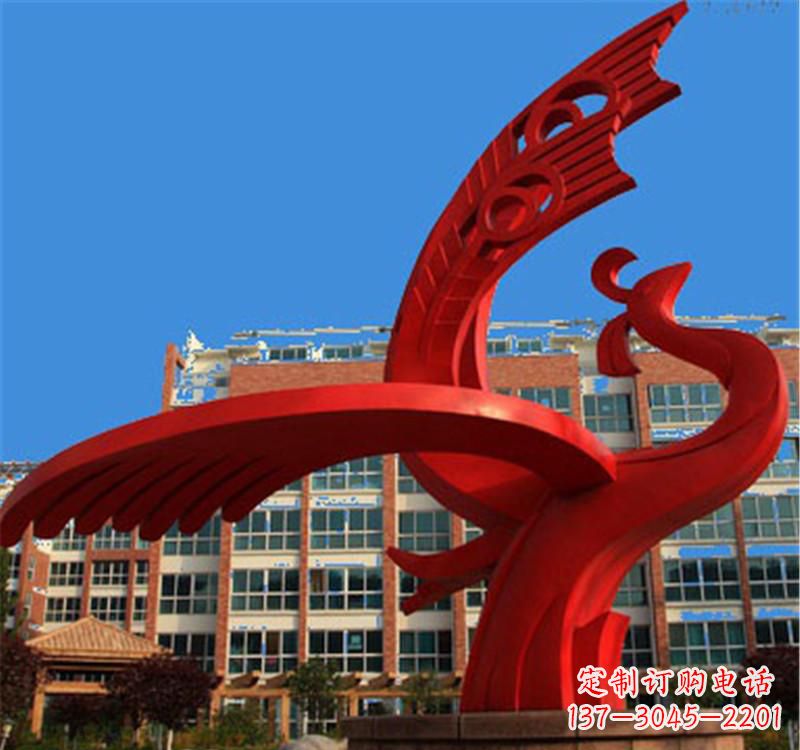 贵阳不锈钢凤凰雕塑——展示城市文化之美