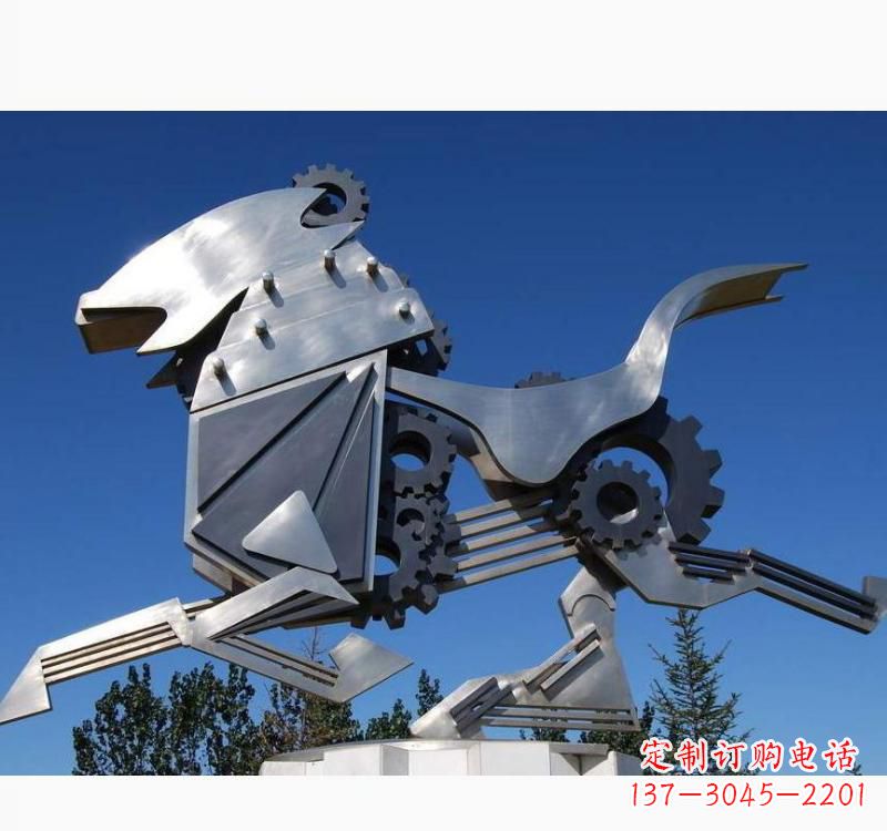 贵阳不锈钢齿轮飞马雕塑精致细腻的艺术品