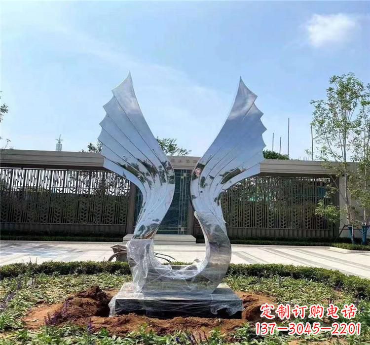 贵阳精美不锈钢翅膀雕塑