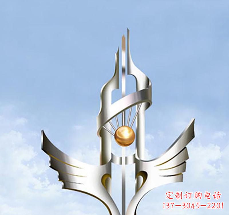 贵阳以不锈钢为材料的翅膀雕塑
