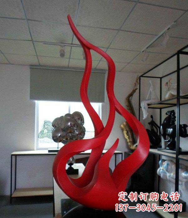 贵阳精致不锈钢火苗雕塑