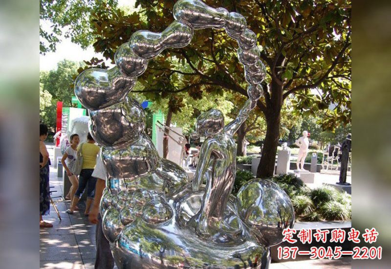 贵阳精美不锈钢儿童雕塑