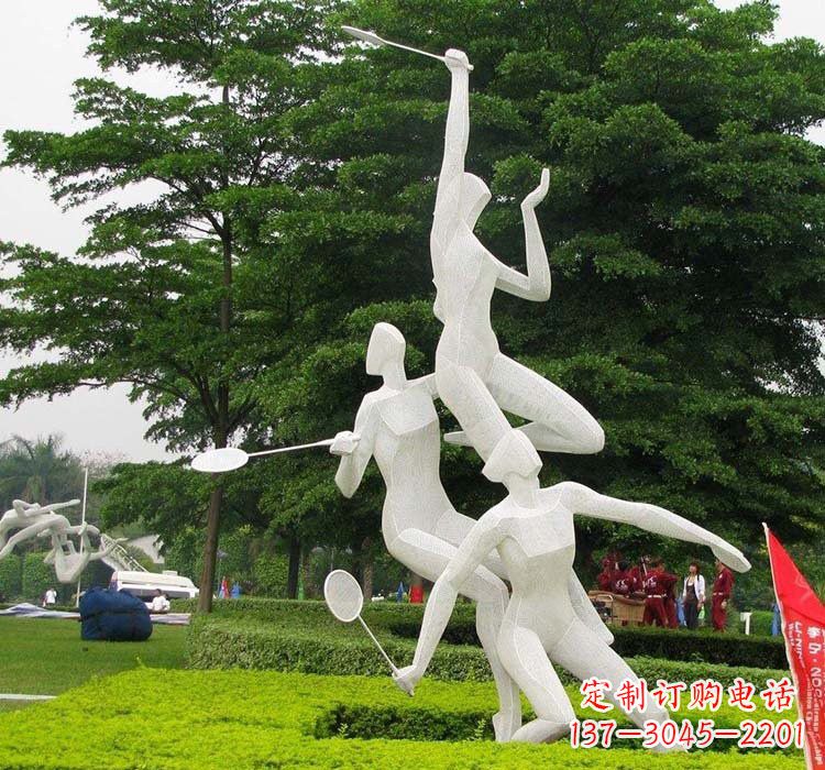 贵阳精美绝伦的不锈钢羽毛球雕塑