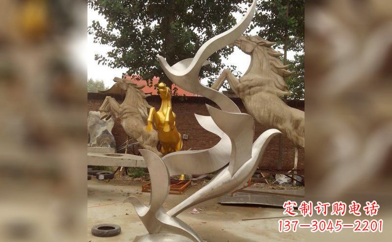 贵阳不锈钢大雁雕塑