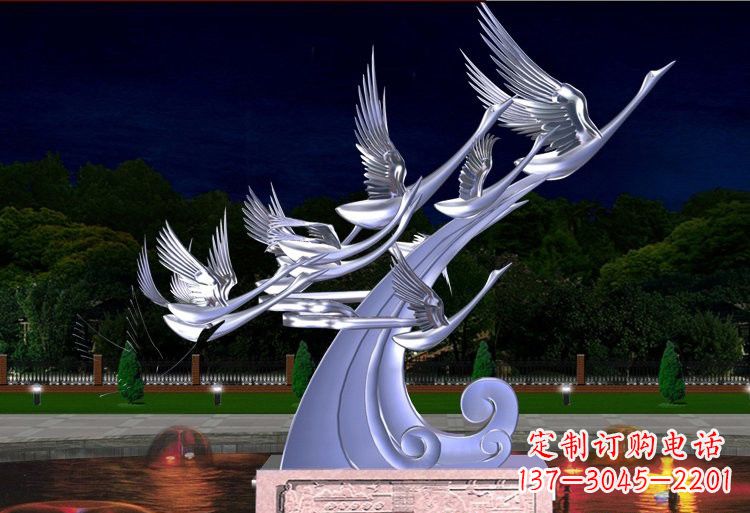 贵阳不锈钢雕塑——以天鹅为灵感