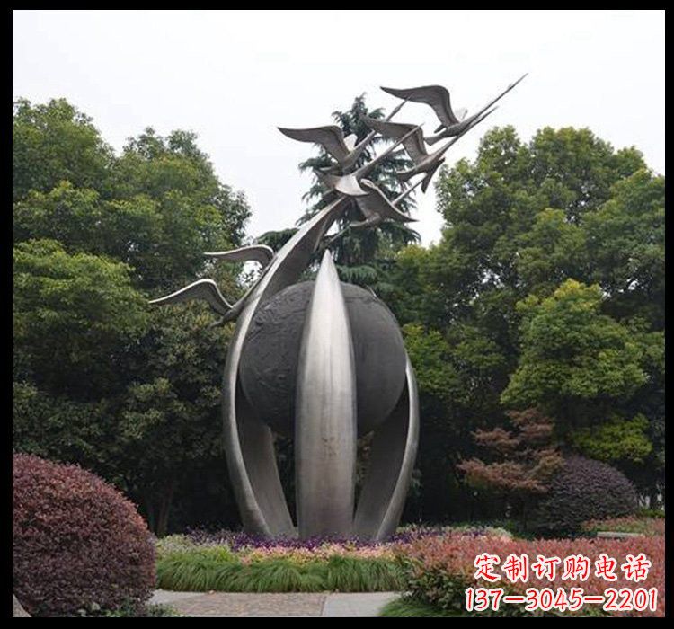 贵阳不锈钢天鹅雕塑