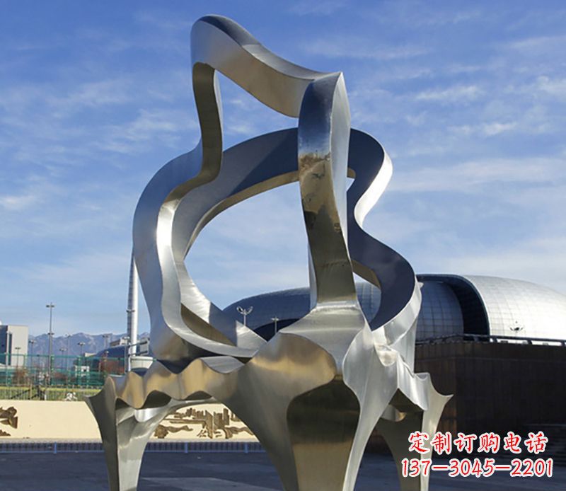 贵阳不锈钢抽象钢琴雕塑 (2)