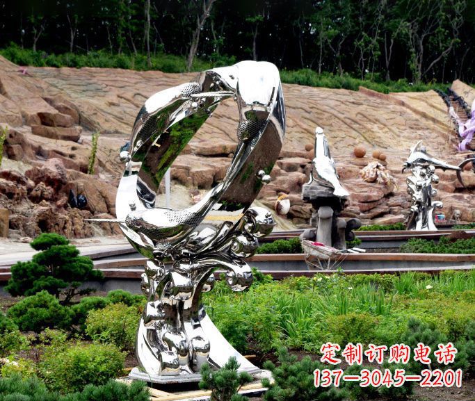 贵阳不锈钢海豚雕塑——精致的艺术品