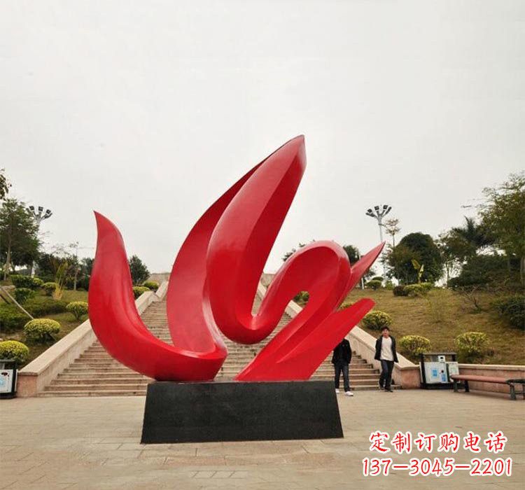 贵阳不锈钢抽象火苗雕塑