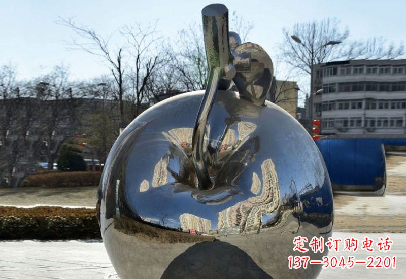 贵阳精致的不锈钢苹果雕塑