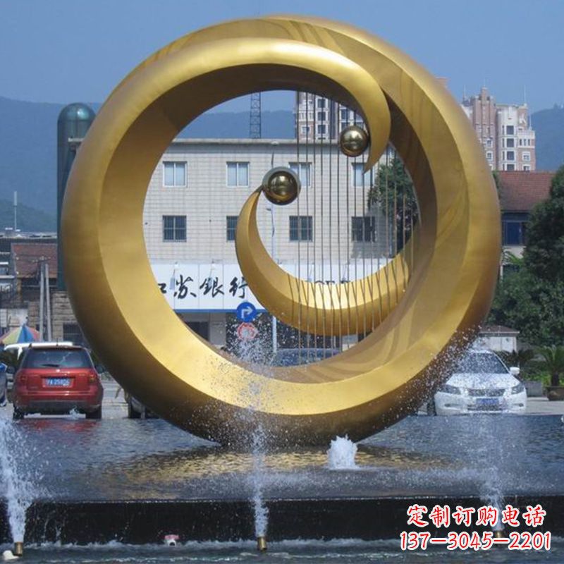 贵阳不锈钢喷泉雕塑美丽与宁静