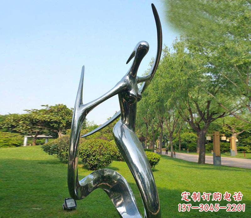 贵阳不锈钢抽象美女跳舞雕塑 