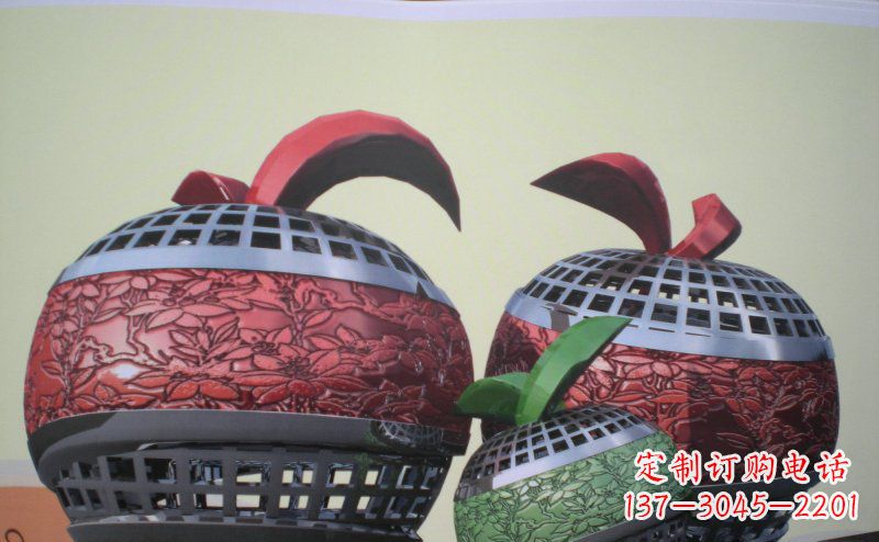 贵阳不锈钢苹果雕塑