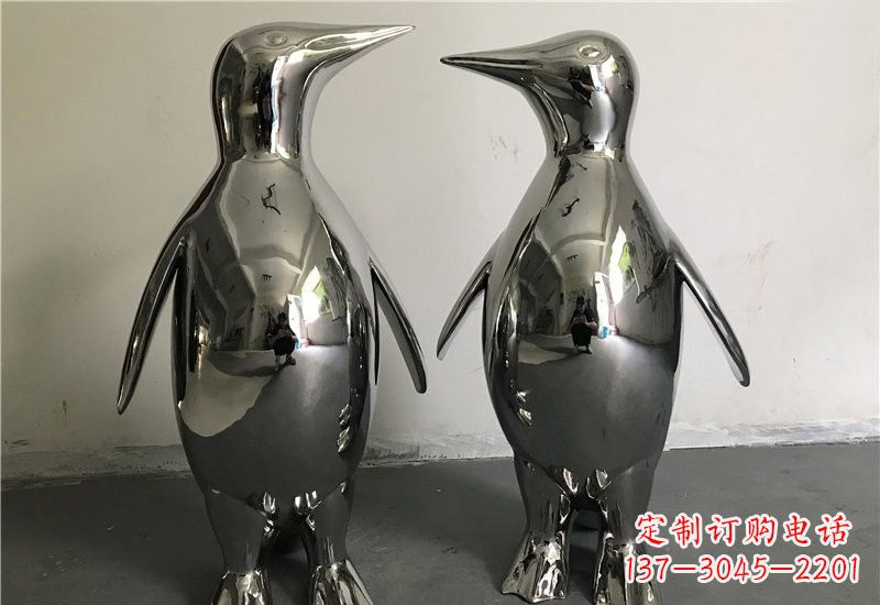 贵阳不锈钢抽象企鹅雕塑