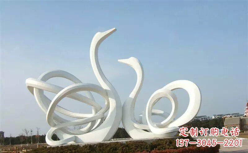 贵阳不锈钢制作的天鹅雕塑
