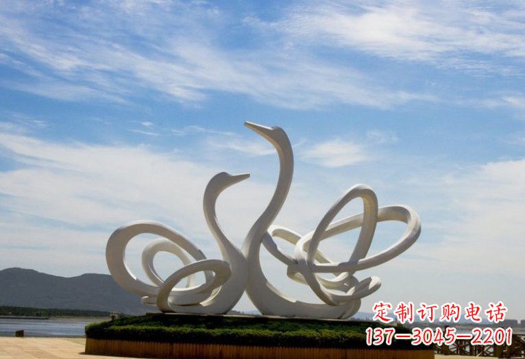 贵阳不锈钢制天鹅雕塑