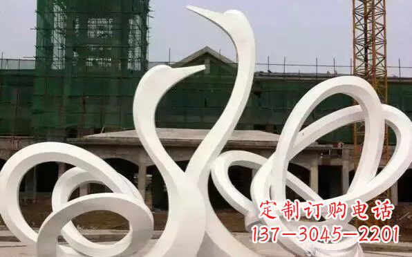 贵阳不锈钢天鹅雕塑美丽而优雅