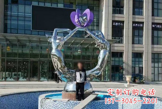 贵阳不锈钢抽象女孩雕塑