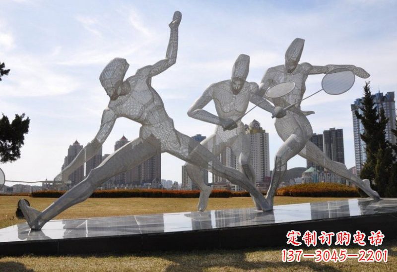 贵阳精致的不锈钢羽毛球雕塑
