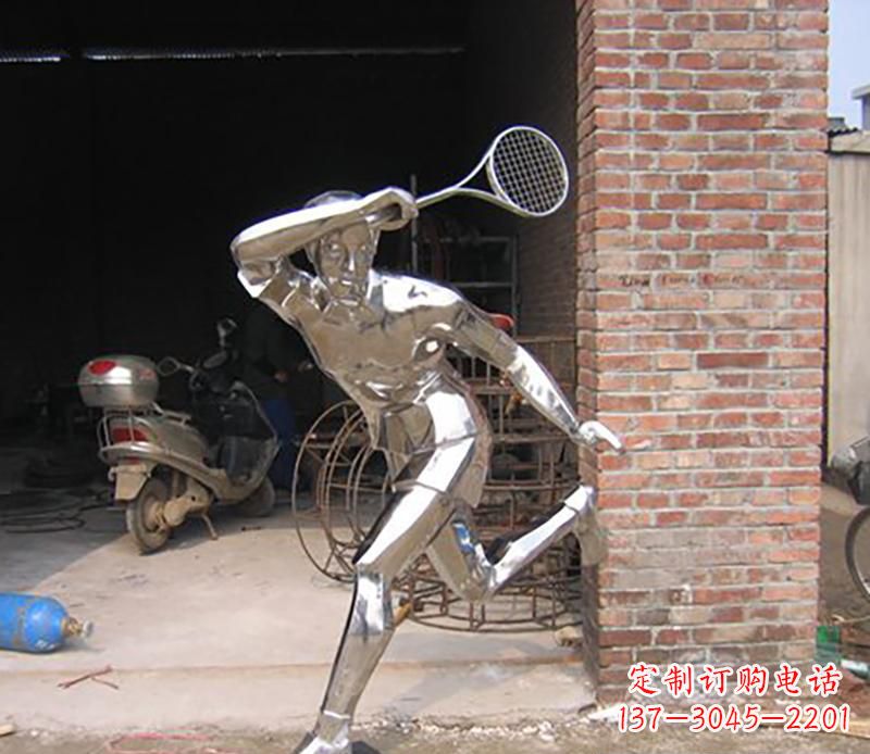 贵阳不锈钢打羽毛球雕塑