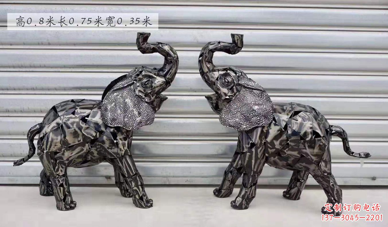 贵阳不锈钢大象雕塑精美的摆件装饰