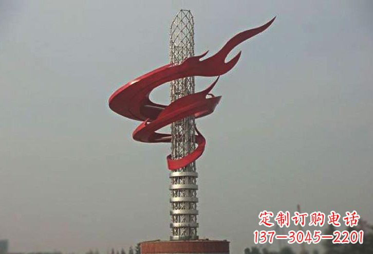 贵阳不锈钢大型火炬雕塑