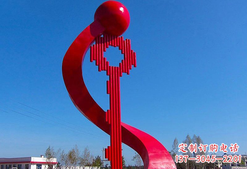 贵阳不锈钢大型抽象钥匙雕塑