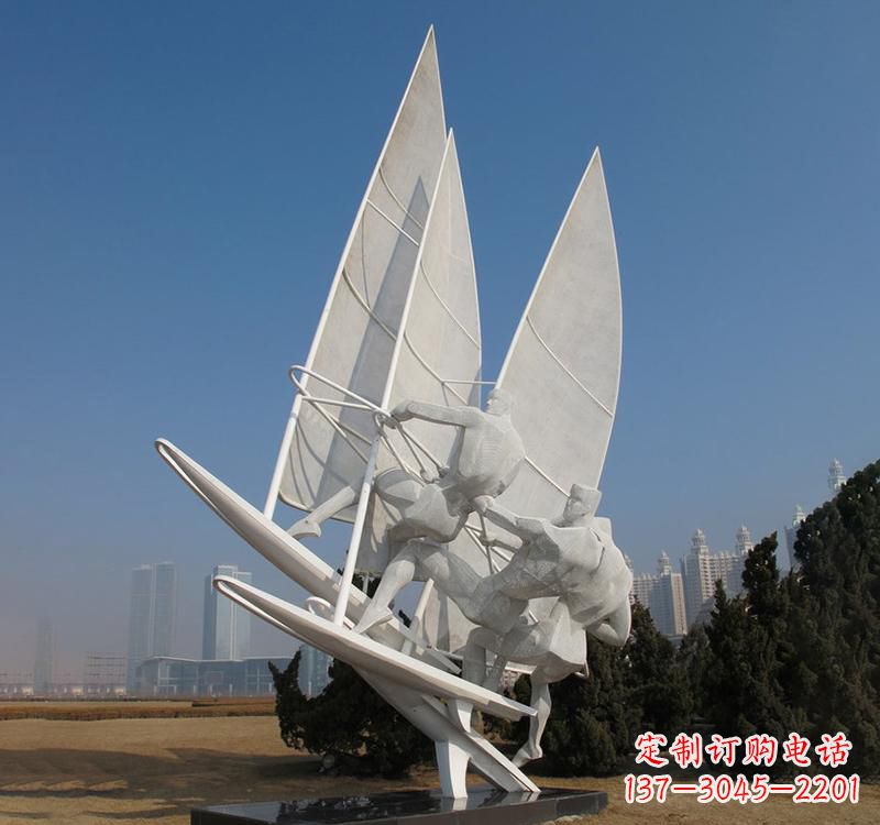 贵阳不锈钢大型帆船雕塑