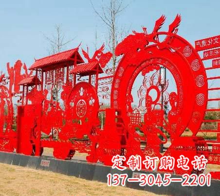 贵阳不锈钢党旗雕塑——缅怀先烈、继续前进