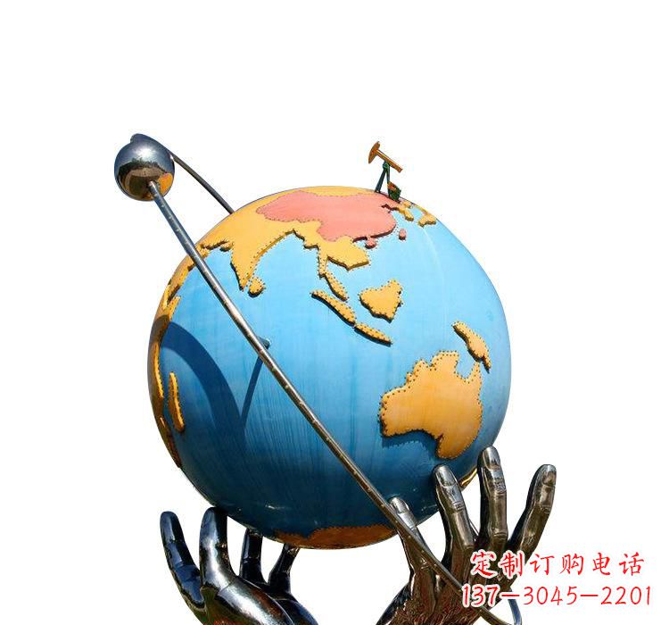 贵阳不锈钢地球雕塑象征着世界和平