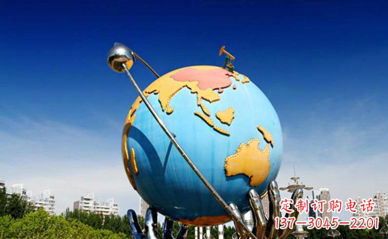 贵阳不锈钢地球仪雕塑精致的艺术之作