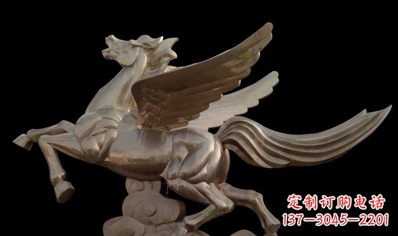 贵阳不锈钢飞马雕塑象征着自由与勇气