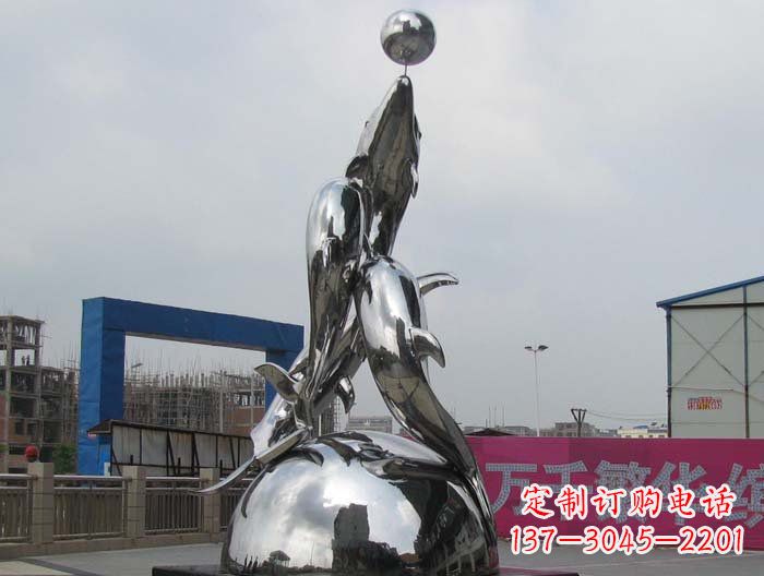贵阳海豚雕塑精美细腻的艺术品