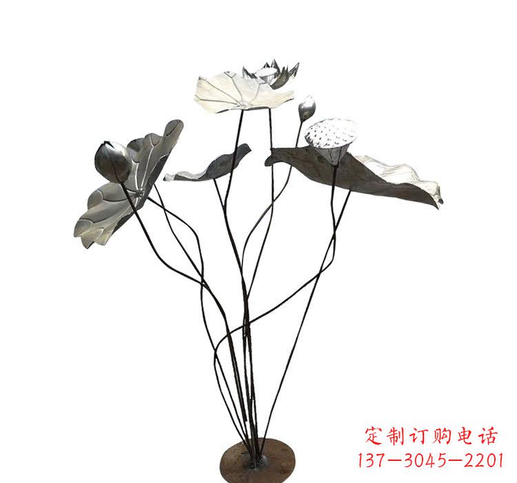 贵阳不锈钢锻造莲花雕塑精美外形，长久耐用