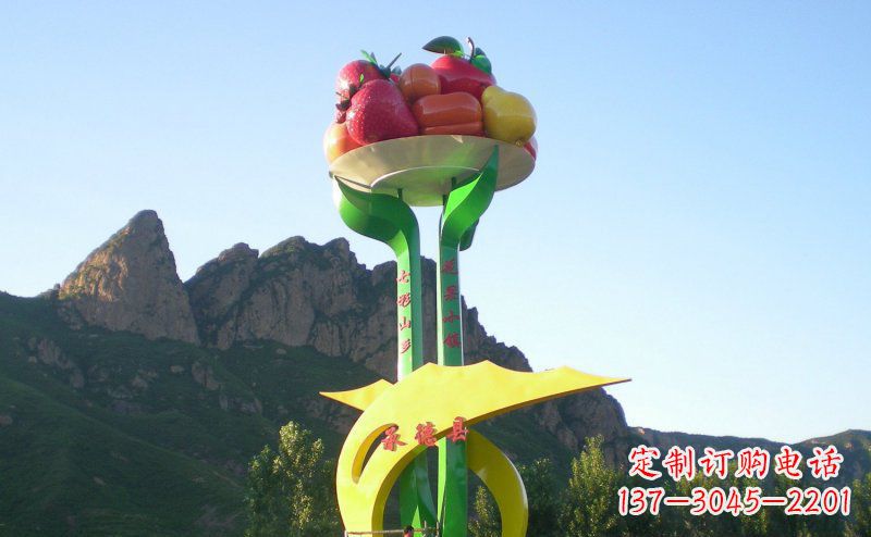 贵阳不锈钢制作的苹果雕塑
