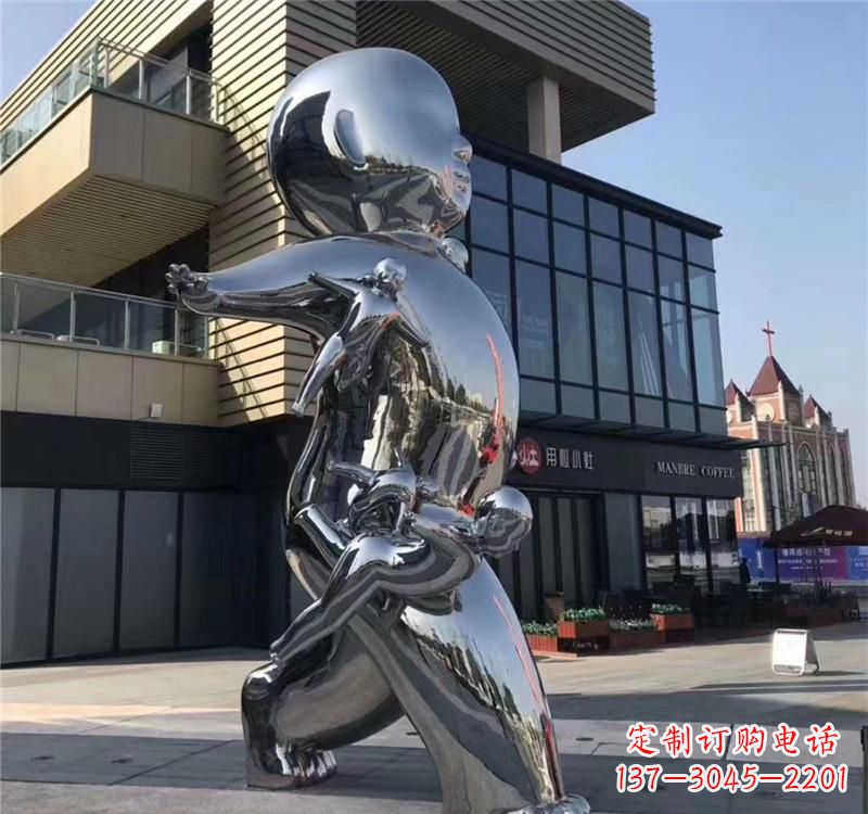 贵阳不锈钢儿童雕塑精致的艺术之作
