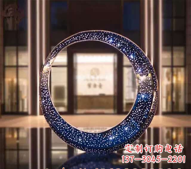 贵阳不锈钢发光月亮雕塑照亮夜空的梦幻之光