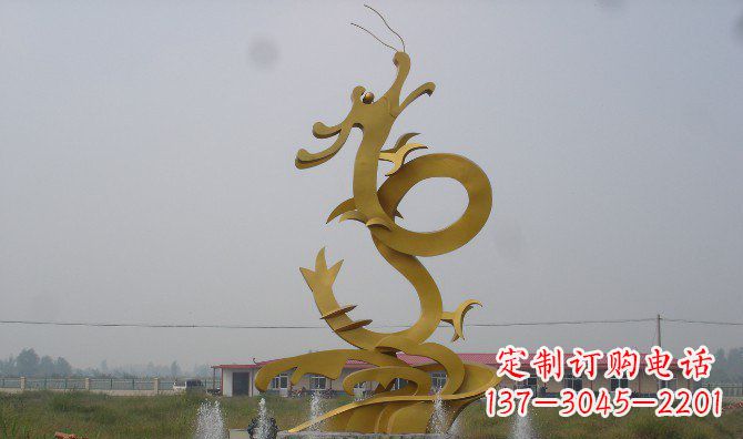 贵阳不锈钢飞龙雕塑精美传承中华文化