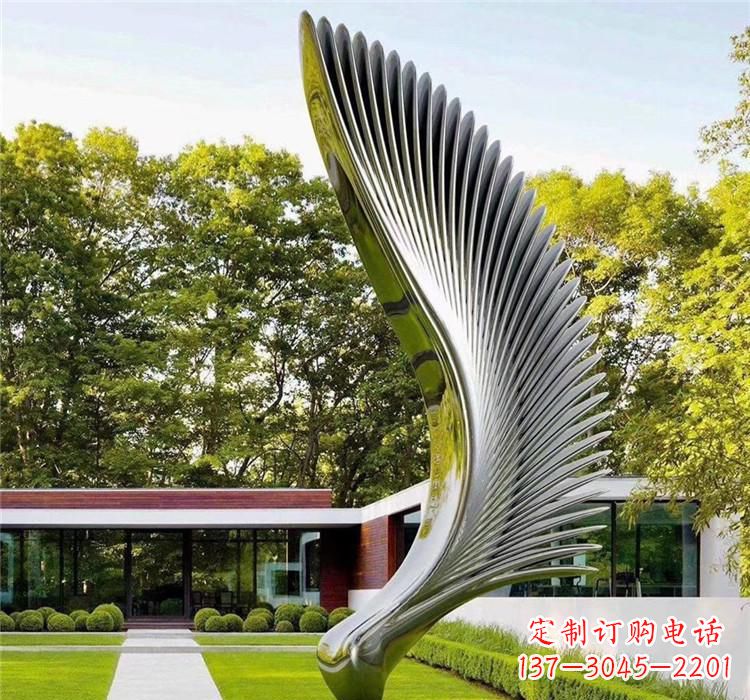 贵阳不锈钢飞行翅膀雕塑——精美的艺术之作