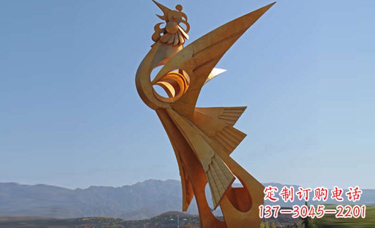 贵阳不锈钢凤凰雕塑,给环境增添灵动之美