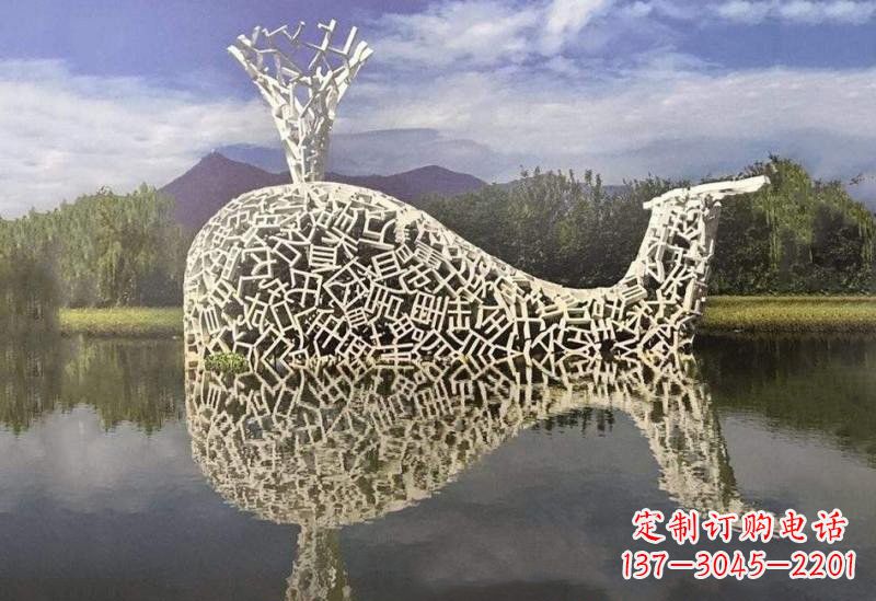 贵阳不锈钢鲸鱼雕塑令人惊叹的艺术之作