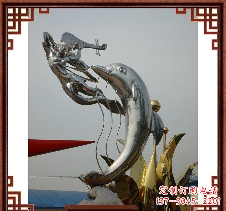 贵阳不锈钢海豚雕塑——美丽的海洋艺术