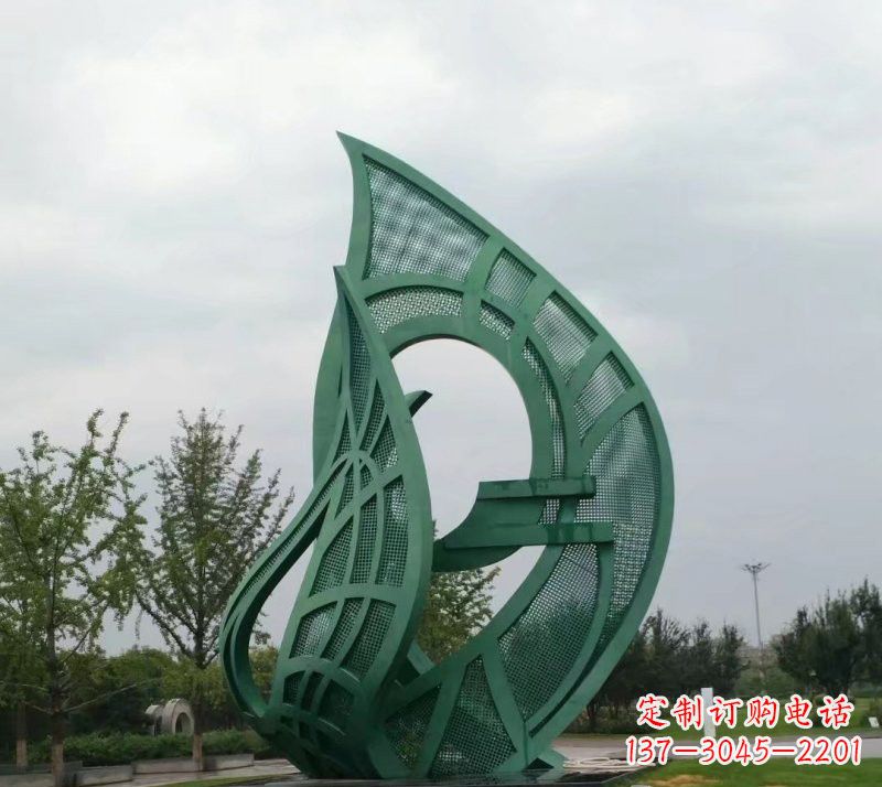 贵阳不锈钢大型镂空树叶雕塑精美绝伦