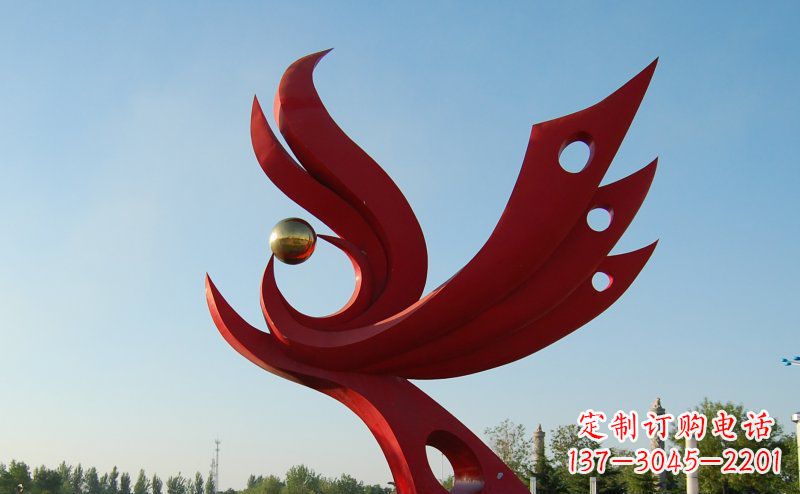 贵阳不锈钢公园的凤凰雕塑