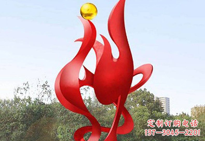 贵阳不锈钢公园古代神兽凤凰雕塑
