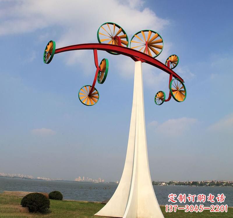 贵阳不锈钢风车雕塑缔造美丽公园