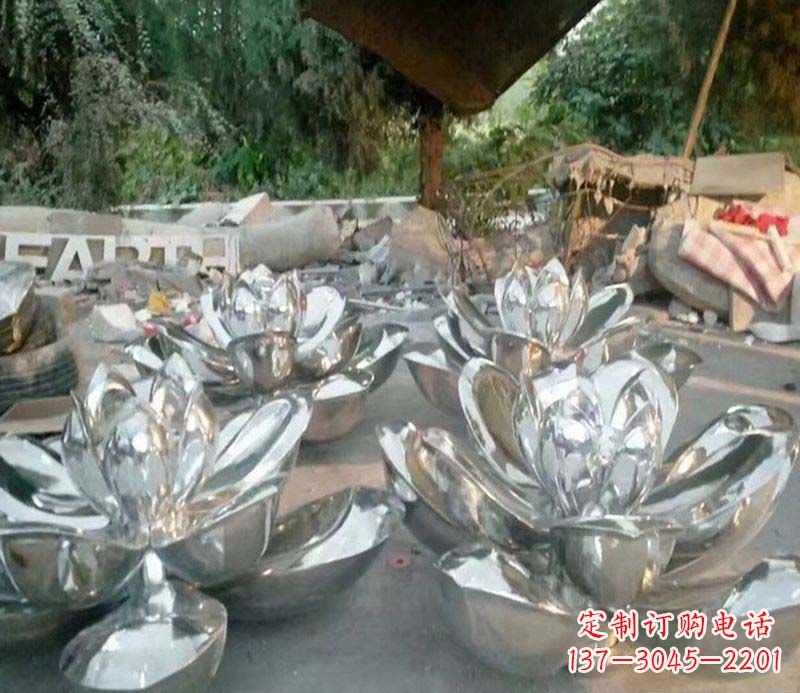 贵阳不锈钢荷花雕塑给公园带来灿烂美景